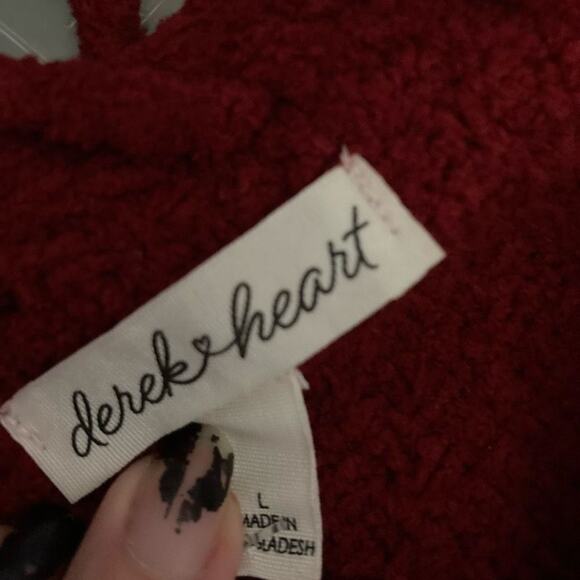 Derek heart sweater lace up back super soft nwot - Picture 3 of 5
